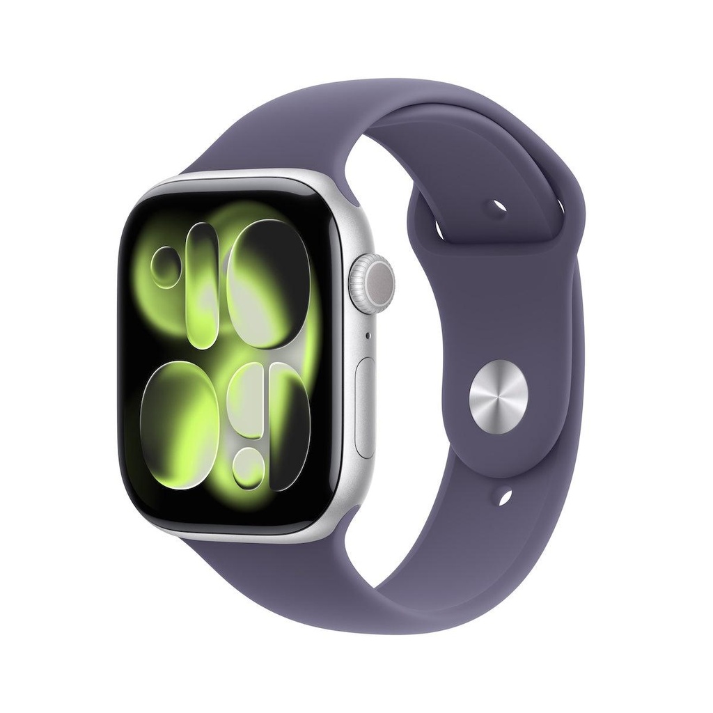 Apple Watch Series 11 Gps 46Mm Silver Aluminium Case With Purple Fog Sport Band - M/L