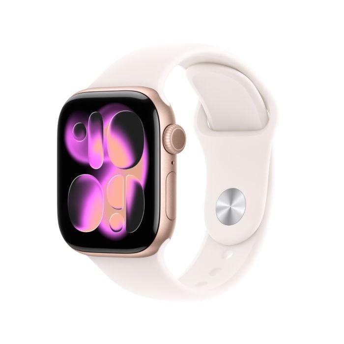 [MF8F4AF_A] Apple Watch Series 11 Gps + Cellular  42Mm Rose Gold Aluminium Case With Ligth Blush Sport Band - M/L