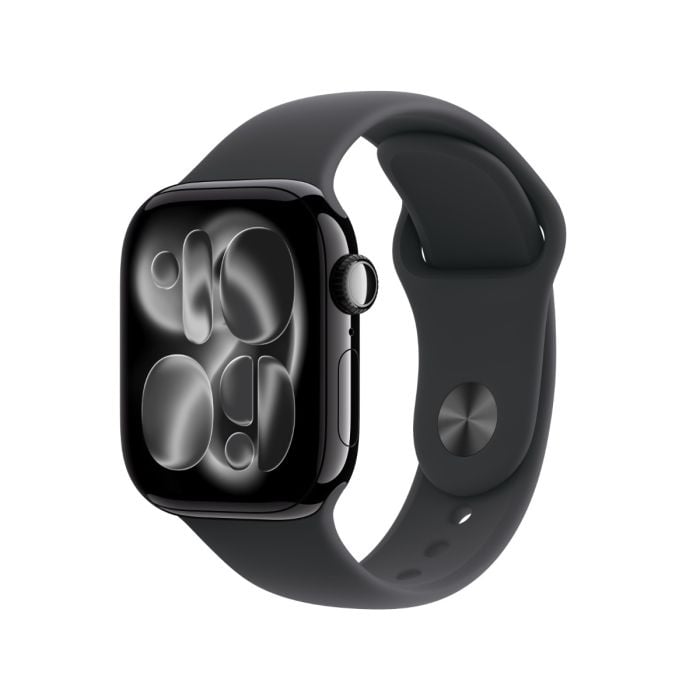 [MFC44AF_A] Apple Watch Series 11 Gps + Cellular  46Mm Jet Black Aluminium Case With Black Sport Band - M/L