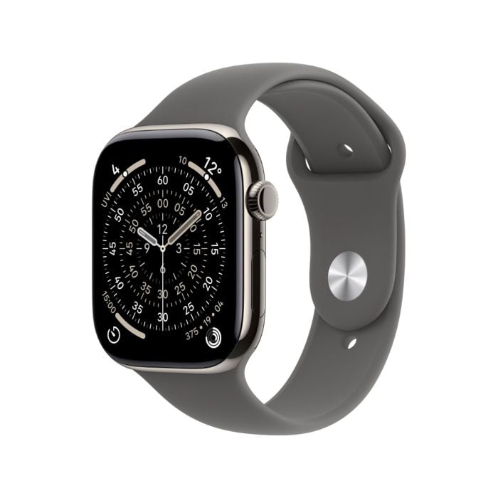 [MFCX4AF_A] Apple Watch Series 11 Gps + Cellular  46Mm Natural Titanium Case With Stone Grey Sport Band - M/L