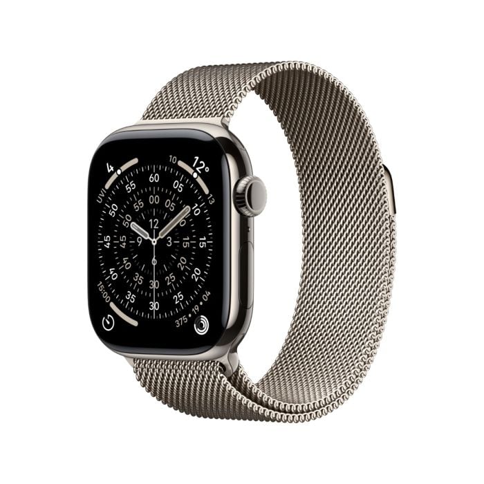[MFD04AF_A] Apple Watch Series 11 Gps + Cellular  46Mm Natural Titanium Case With Natural Milanese Loop - M/L
