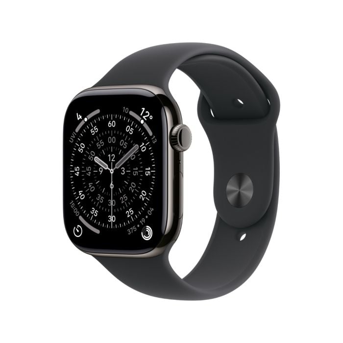 [MFD24AF_A] Apple Watch Series 11 Gps + Cellular  46Mm Slate Titanium Case With Black Sport Band - M/L