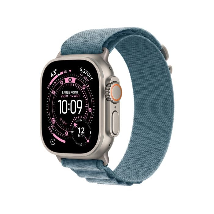 Apple Watch Ultra 3 |  Gps + Cellular 49Mm | Natural Titanium Case With Light Blue Aplpine Loop - Medium