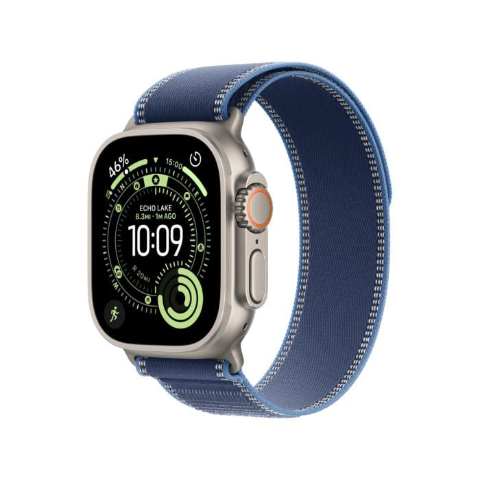 [MEWU4AF_A] Apple Watch Ultra 3 |  Gps + Cellular 49Mm | Natural Titanium Case With Blue/Bright Blue Trail Loop - M/L