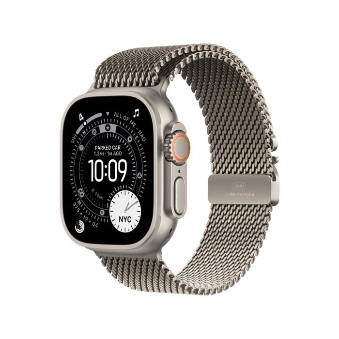 [MF0E4AF_A] Apple Watch Ultra 3 |  Gps + Cellular 49Mm | Natural Titanium Case With Natural Titanium Milanese Loop - Large