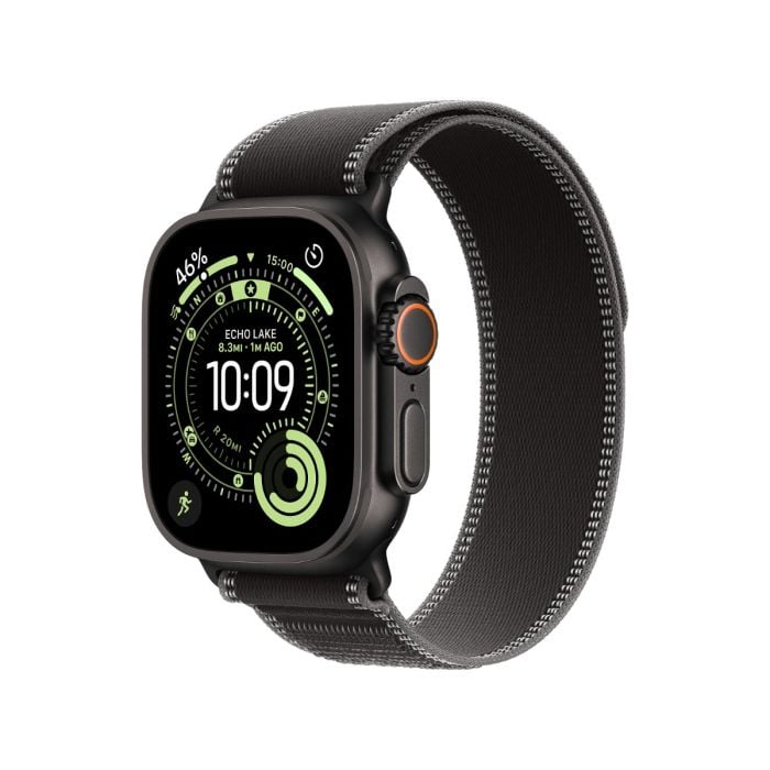 [MF1H4AF_A] Apple Watch Ultra 3 |  Gps + Cellular 49Mm | Black Titanium Case With Black /Charcoal Trail Loop - M/L