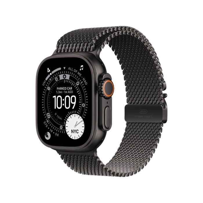 [MF1Q4AF_A] Apple Watch Ultra 3 |  Gps + Cellular 49Mm | Black Titanium Case With Black Titanium Milanese Loop - Medium