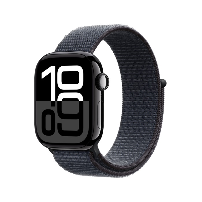 [MWWG3QA_A] Apple Watch Series 10 Gps 42Mm Jet Black Aluminium Case With Ink Sport Loop