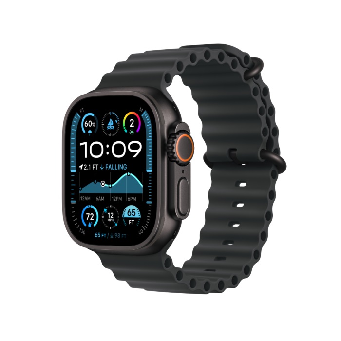 [MX4P3QA_A] Apple Watch Ultra 2 Gps + Cellular 49Mm Black Titanium Case With Black Ocean Band