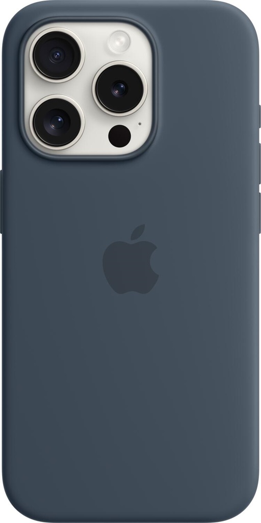 [MT1D3ZM_A] Iphone 15 Pro Silicone Case With Magsafe - Storm Blue