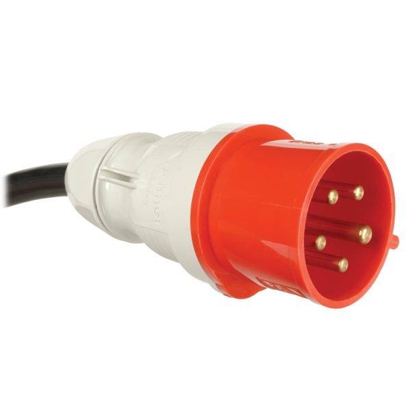 [PDU3XMV6G32] 3-Phase Local Metered PDU, 23kW, 42 208-240V outlets (36 C13, 6 C19), IEC309 32A Red (3P+N+E) 360-415V Input, 0u vertical, TAA