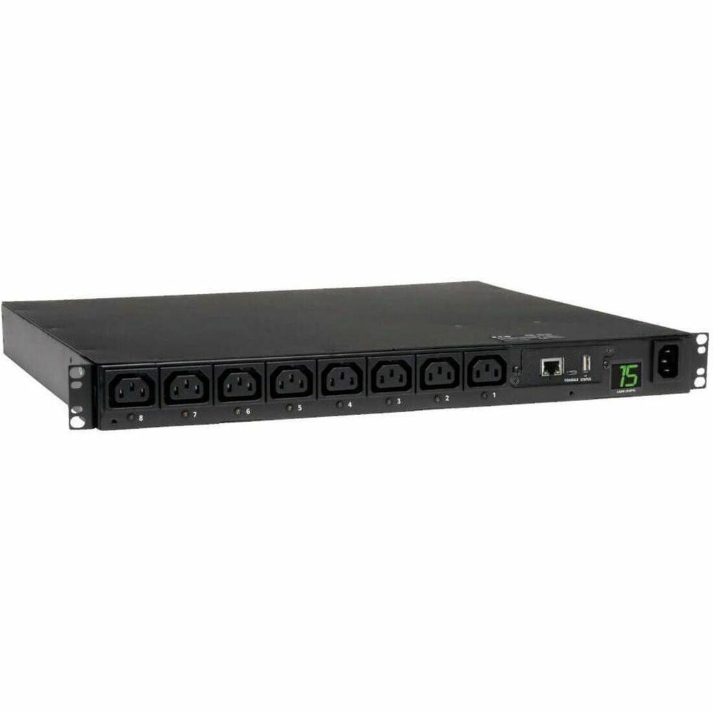 2.5kW Single-Phase 208/230V Switched PDU - LX Platform, 8 C13 Outlets, C14 Input 2m Cord, 1U Rack-Mount, TAA