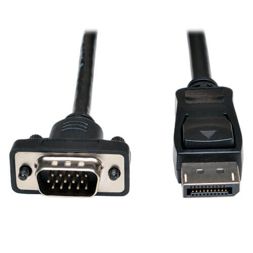 [P581-006-VGA-V2] DisplayPort 1.2 to VGA Active Adapter Cable (DP with Latches to HD15 M/M), 6 ft. (1.8 m)
