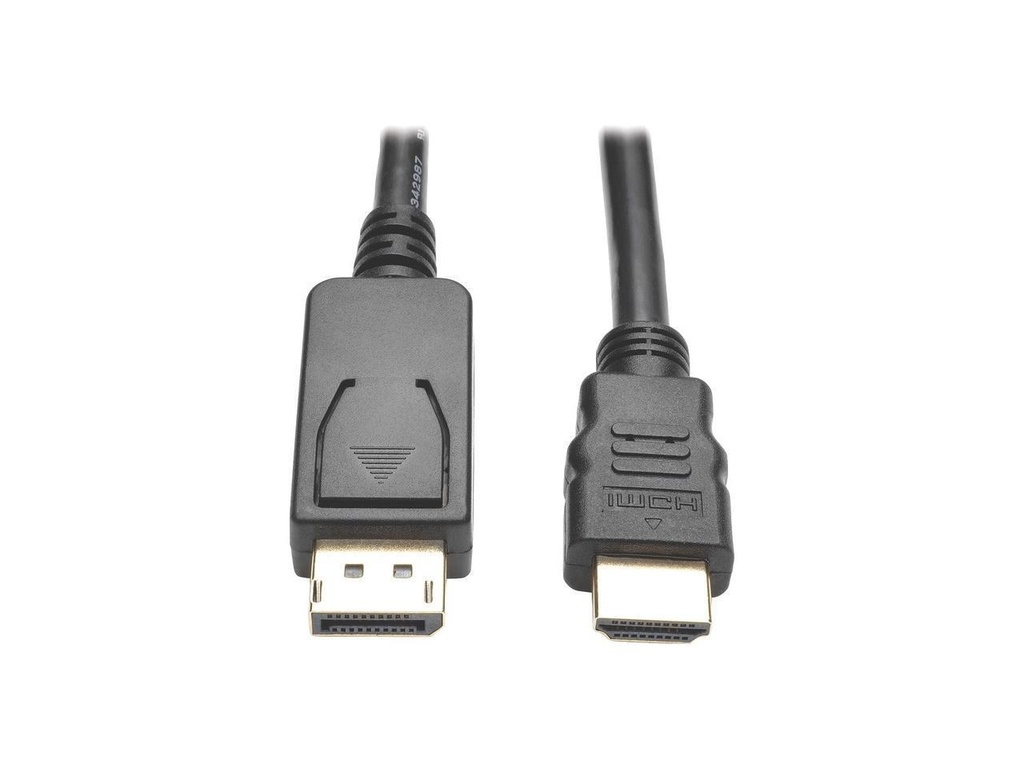 [P582-003-V2] DisplayPort 1.2 to HDMI Adapter Cable (DP with Latches to HDMI M/M), 4K, 3 ft. (0.9 m)