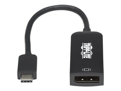 [U444-06N-DP8B] USB-C to DisplayPort Active Adapter Cable with Equalizer (M/F), UHD 8K, HDR, DP 1.4, Black, 6 in. (15.2 cm)