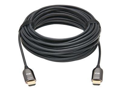 [P568F-10M-8K6] 8K HDMI Plenum-Rated Fiber Active Optical Cable (AOC) - 8K UHD @ 60 Hz, HDR, M/M, Black, 10 m