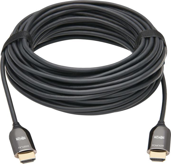 [P568F-20M-8K6] 8K HDMI Plenum-Rated Fiber Active Optical Cable (AOC) - 8K UHD @ 60 Hz, HDR, M/M, Black, 20 m