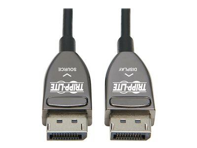 DisplayPort Active Optical Cable (AOC), 8K 60 Hz (M/M), CL3 Rated, Latching Connectors, Black, 20 m (65 ft.)