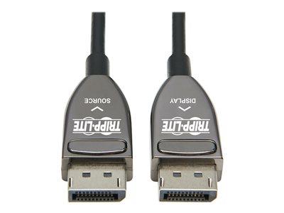 [P580F3-25M-8K6] DisplayPort Active Optical Cable (AOC), 8K 60 Hz (M/M), CL3 Rated, Latching Connectors, Black, 25 m (82 ft.)