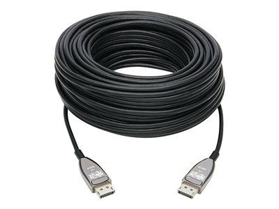 [P580F3-30M-8K6] DisplayPort Active Optical Cable (AOC), 8K 60 Hz (M/M), CL3 Rated, Latching Connectors, Black, 30 m (98 ft.)