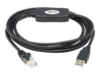 [U009-006-RJ45-X] USB-A to RJ45 Rollover Console Cable (M/M) - Cisco Compatible, 250 Kbps, 6 ft. (1.83 m), Black