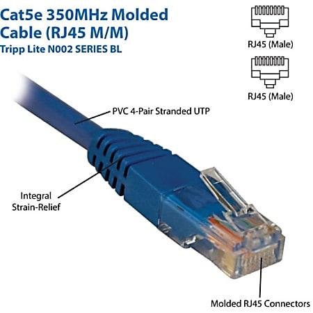 [N002-003-BL] Cat5e 350 MHz Molded (UTP) Ethernet Cable (RJ45 M/M) - Blue, 3 ft. (0.91 m)