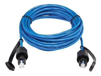 Industrial Cat6 UTP Ethernet Cable (RJ45 M/M), 100W PoE, CMR-LP, IP68, Blue, 10 ft. (3.05 m)