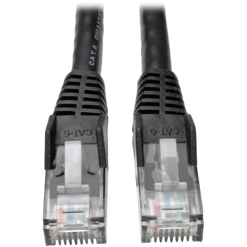 [N201-003-BK50BP] Cat6 Gigabit Snagless Molded (UTP) Ethernet Cable (RJ45 M/M), Black, 3 ft. (0.91 m), 50-Piece Bulk Pack