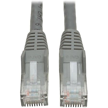[N201-003-GY] Cat6 Gigabit Snagless Molded (UTP) Ethernet Cable (RJ45 M/M), PoE, Gray, 3 ft. (0.91 m)
