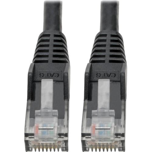 [N201-006-BK] Cat6 Gigabit Snagless Molded (UTP) Ethernet Cable (RJ45 M/M), Black, 6 ft. (1.83 m)