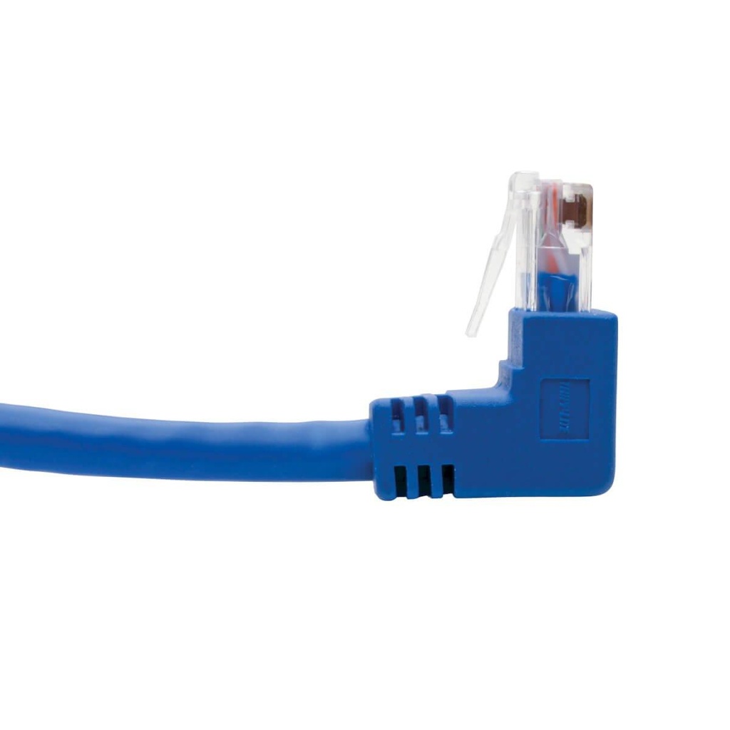 [N204-003-BL-UD] Up/Down-Angle Cat6 Gigabit Molded UTP Ethernet Cable (RJ45 Up-Angle M to RJ45 Down-Angle M), Blue, 3 ft. (0.91 m)