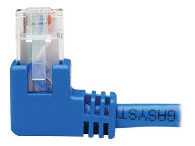 [N204-005-BL-LA] Left-Angle Cat6 Gigabit Molded UTP Ethernet Cable (RJ45 Left-Angle M to RJ45 M), Blue, 5 ft. (1.52 m)