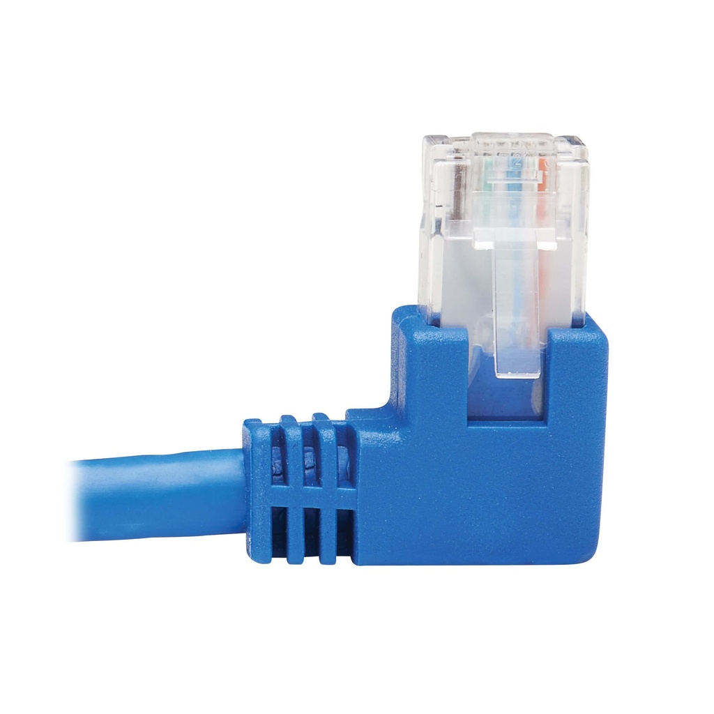 [N204-005-BL-UP] Up-Angle Cat6 Gigabit Molded UTP Ethernet Cable (RJ45 Right-Angle Up M to RJ45 M), Blue, 5 ft. (1.52 m)