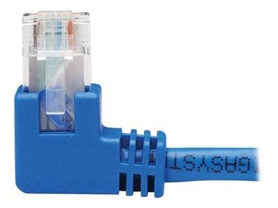 [N204-015-BL-LA] Left-Angle Cat6 Gigabit Molded UTP Ethernet Cable (RJ45 Left-Angle M to RJ45 M), Blue, 15 ft. (4.57 m)