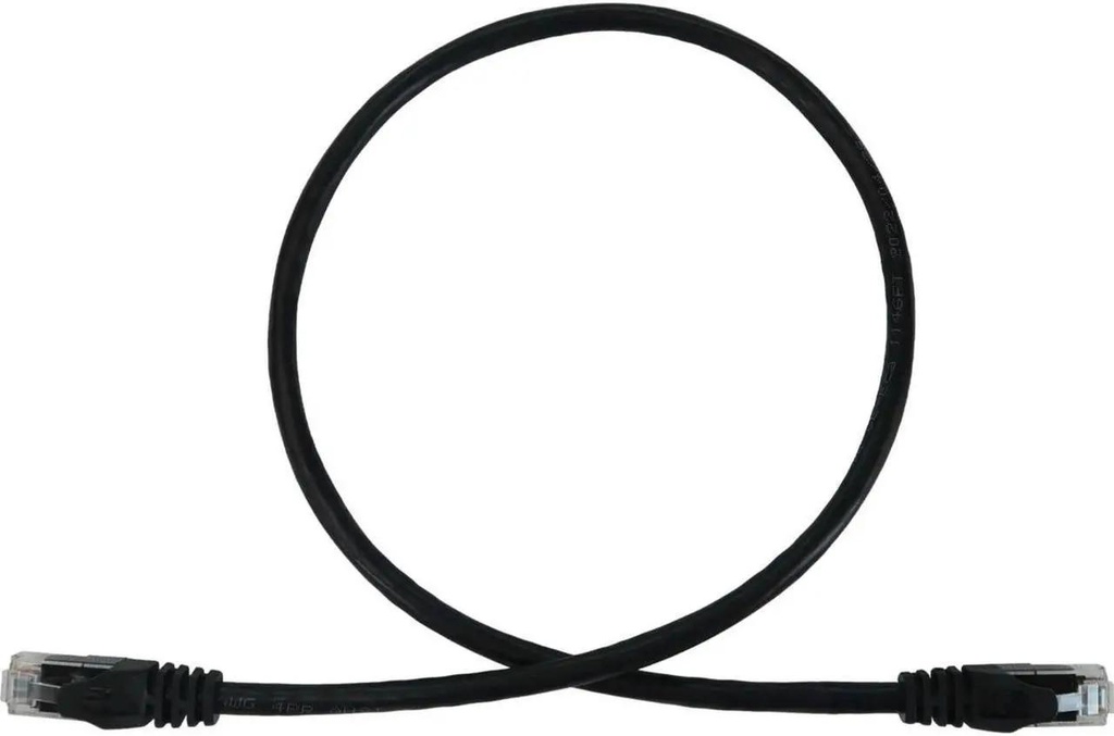 [N261-001-BK] Cat6a 10G Snagless Molded UTP Ethernet Cable (RJ45 M/M), PoE, Black, 1 ft. (0.3 m)