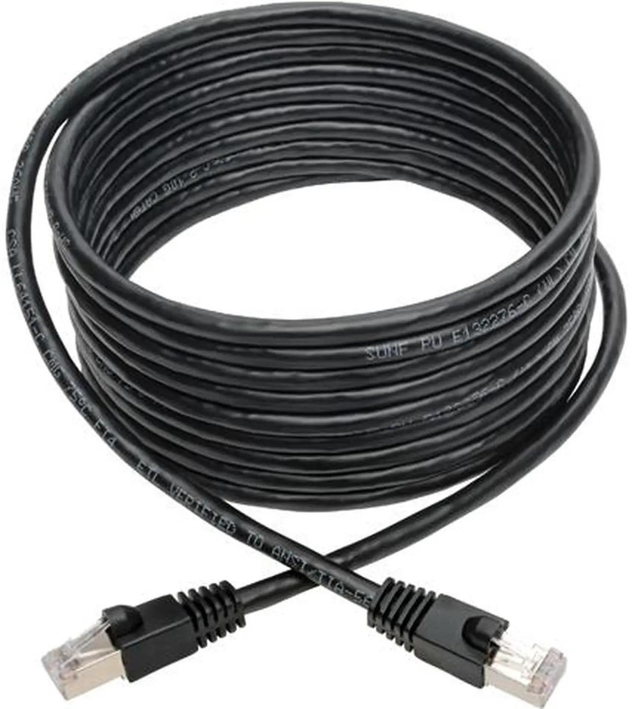 [N262-006-BK] Cat6a 10G Snagless Shielded STP Ethernet Cable (RJ45 M/M), PoE, Black, 6 ft. (1.83 m)
