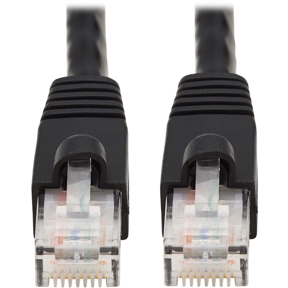 [N262-025-BK] Cat6a 10G Snagless Shielded STP Ethernet Cable (RJ45 M/M), PoE, Black, 25 ft. (7.62 m)