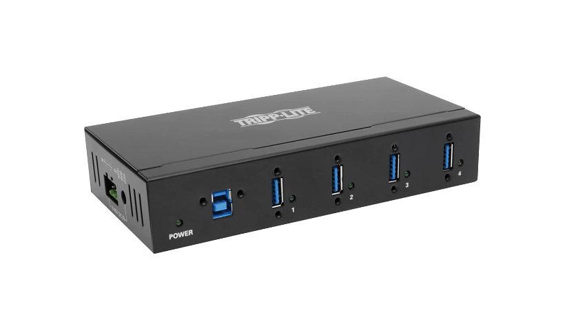 [U223-004-IND] 4-Port Industrial-Grade USB 2.0 Hub - 15 kV ESD Immunity, Metal Housing, Mountable