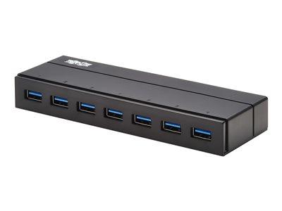 [U360-007-INT] 7-Port USB-A Mini Hub - USB 3.2 Gen 1, International Plug Adapters