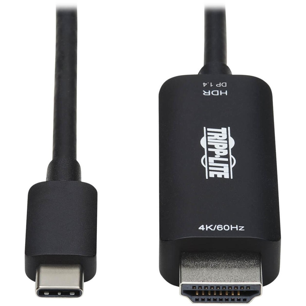 [U444-006-HDR4BE] Tripp Lite series USB-C to HDMI Active Adapter Cable (M/M), 4K 60 Hz, HDR, HDCP 2.2, DP 1.4 Alt Mode, Black, 6 ft. (1.8 m)