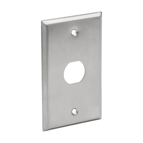 [N206-FP01-IND] 1-Port Single Gang Faceplate, Stainless Steel, Industrial Grade, IP44, TAA