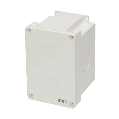 [N206-SB01-IND] Waterproof Electrical Junction Box - Surface Mount, Industrial, Single Gang, IP68, TAA, 2 Cutouts