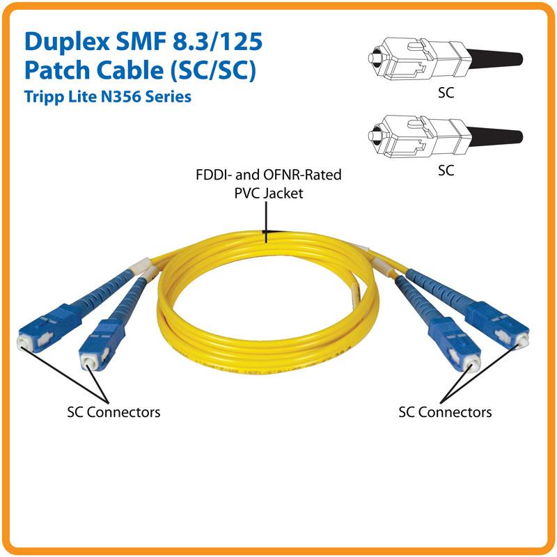 [N356-10M] Duplex Singlemode 9/125 Fiber Patch Cable (SC/SC), 10M (33 ft.)