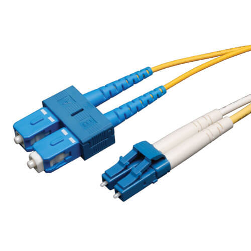 [N366-15M] Duplex Singlemode 9/125 Fiber Patch Cable (LC/SC), 15M (50 ft.)