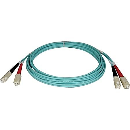 [N806-01M] 10Gb Duplex Multimode 50/125 OM3 LSZH Fiber Patch Cable (SC/SC) - Aqua, 1M (3 ft.)