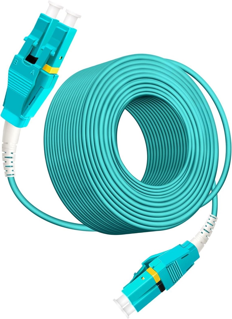 10Gb Duplex Multimode 50/125 OM3 LSZH Fiber Patch Cable (LC/SC) - Aqua, 1M (3 ft.)