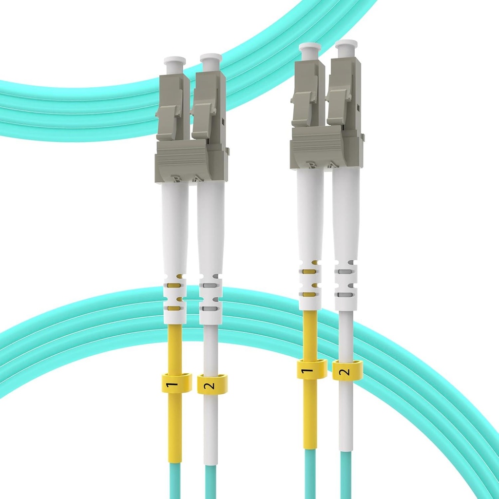 [N816-15M] 10Gb Duplex Multimode 50/125 OM3 LSZH Fiber Patch Cable (LC/SC) - Aqua, 15M (50 ft.)