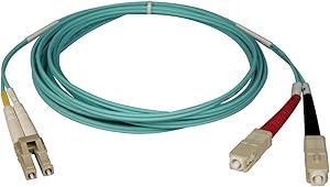 [N818-10M] 10Gb Duplex Multimode 50/125 OM3 LSZH Fiber Patch Cable (LC/ST) - Aqua, 10M (33 ft.)