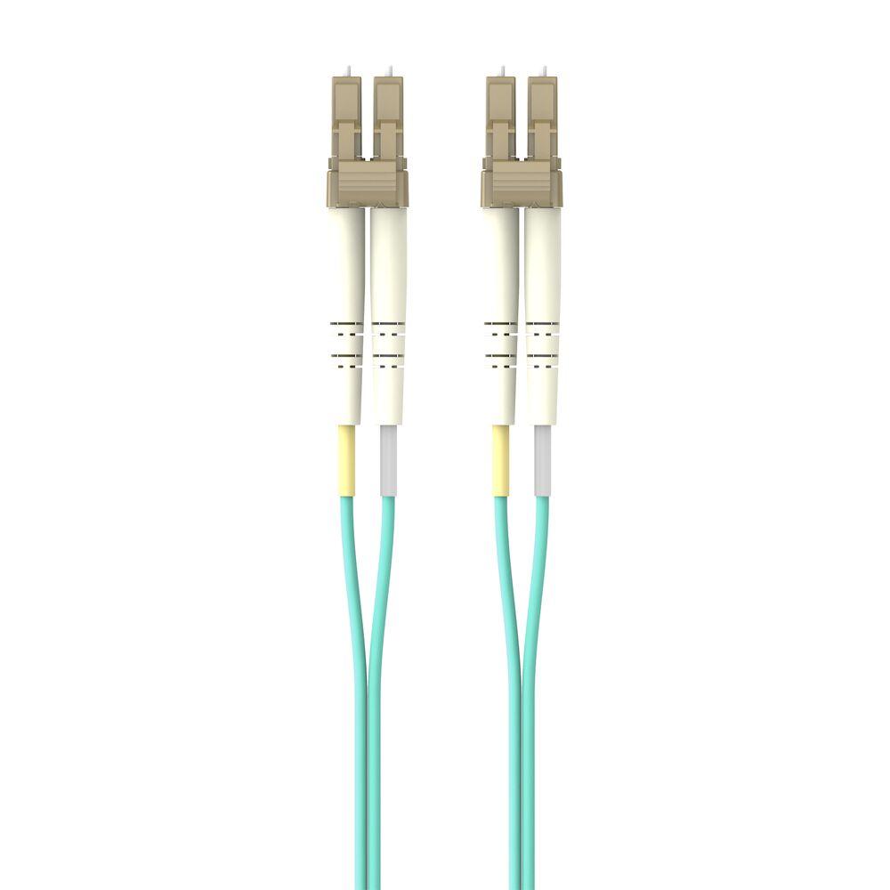 10Gb/100Gb Duplex Multimode 50/125 OM4 LSZH Fiber Patch Cable (LC/LC) - Aqua, 5M (16 ft.)