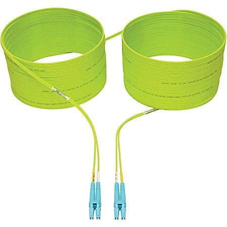 [N820-15M-OM5] 100G Duplex Multimode 50/125 OM5 LSZH Fiber Optic Cable (LC/LC), Lime Green, 15 m